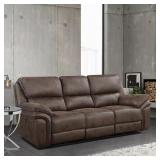 Arlo 90 in. W Straight Arm Sofa, Lean Brown