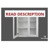 W3036GD Shaker Glass Door Wall Cabinet 30x36