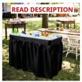 Zimtown 4-Ft Folding Party Ice Table with Skirt