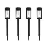 Clermont 15lm Black Solar Path Light (4-Pack)