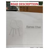 Set of 4 white Eames chairs