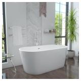 Enigma 59 in. x 29 in. Freestanding Bathtub