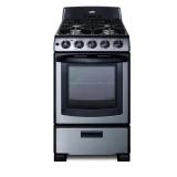 20 in. 2.3 cu. ft. Gas Range, Stainless Steel
