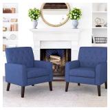 Navy Accent Arm Chair Set of 2