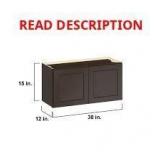 Hampton Bay 30" x 15" x 12" Java Wall Bridge Cabi