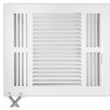 HVAC Premium 12" x 10" 3-Way Air Grille White