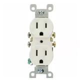 Leviton 15A Grounding Duplex Outlet, White