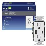 Decora White 15A USB Duplex Outlet (3-Pack)