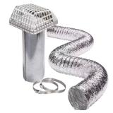 Unbranded Louvered Dryer Vent Hood 4 in. Kit