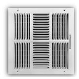 12 in. x 12 in. 4-Way Steel Register, White