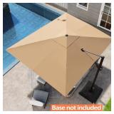 Rectangular Aluminum Cantilever Umbrella, Tan