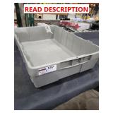 Gray plastic bin
