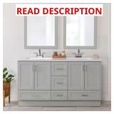 Maybell 61in Double Sink Vanity Top