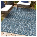 Jonathan Y Ourika Filigree Rug 8x10 Navy/Gray