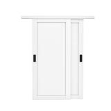 72x80 Paneled 3-Lite White MDF Sliding Door
