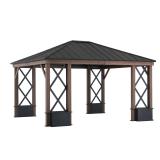 SUMMERCOVE 13-15 ft Brown Gazebo