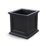 Fairfield 28" Square Black Planter