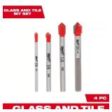 Carbide Glass and Tile Bit Set (4-Pack)