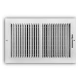 14 in. x 8 in. 2-Way Steel Register, White