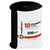 500 ft. 10 Black Stranded CU THHN Wire