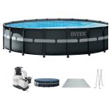Intex 18ft Round Pool Set with Sand Filter