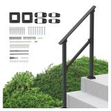 Outdoor Steps Hand Rail Kit 2-3 Step Black
