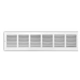 30 in. x 6 in. Steel Return Air Grille, White