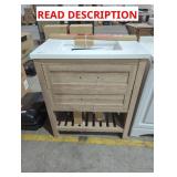 Beige Vanity w/ Top 30" x 19" x 35"