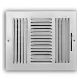 10 in x 8 in 3-Way Steel Register, White