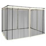 Black 13x13 ft Polyester Gazebo Netting