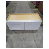 Single white cabinet with double doors