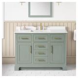Doveton 48-in Sage Bath Vanity with Top