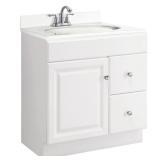 Wyndham 30x18 Bath Vanity Cabinet, White