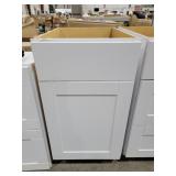 Single white cabinet with drawer,