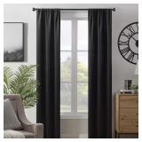 Chelsea Black 28x84 Rod Pocket Curtains (2)