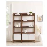 Bixby 71 in. Wood Grain Bookcase (2)