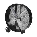 42 in. Heavy-Duty Belt-Drive Drum Fan, Black