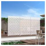 White Outdoor Metal Screen Panel (6-Piece)