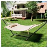 12 ft Quilted 2-Person Hammock Set with Stand