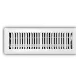 (4) 4x14 in. 2-Way Steel Floor Register White
