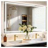 30 in. W x 48 in. H Frameless LED Mirror