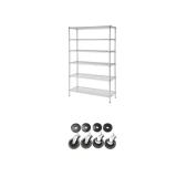 6-Tier Steel Shelving, 48x72x18, 4" Casters (4)