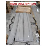 Lifetime grey patio table with benches