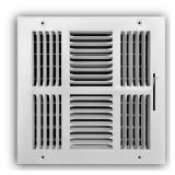 10 in. x 10 in. 4-Way Steel Register, White