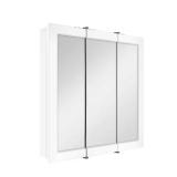 Framed Tri-View Medicine Cabinet, White
