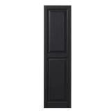 15 in. x 51 in. Raised Panel Shutter Black (7 x b