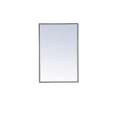 Timeless Home 28 in. W x 42 in. H Black Mirror