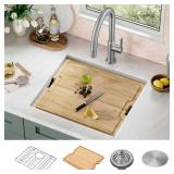 Kraus Kore 21x19 Stainless Single Bowl Sink