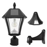 Baytown II 1-Light Black LED Solar Post Light