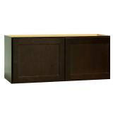 Shaker 36" W x 12" D Wall Cabinet Java